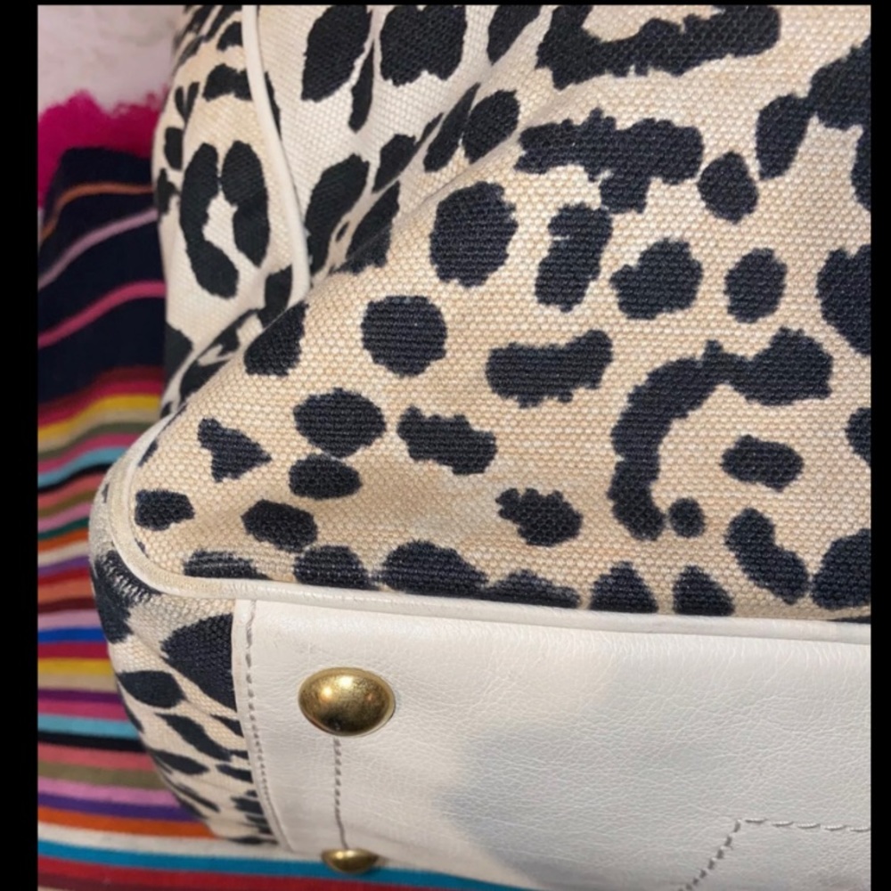 Authentic Vintage Yves Saint Laurent YSL Leopard Print Maxi Tote Bag Rare - Picture 7 of 14